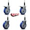 Service Caster 5'' Blue Poly Swivel 3/4'' Expanding Stem Caster Set 2 Total Lock Brakes, 4PK SCC-EXTTL20S514-PPUB-BLUE-2-S-2-34 - alternate 3